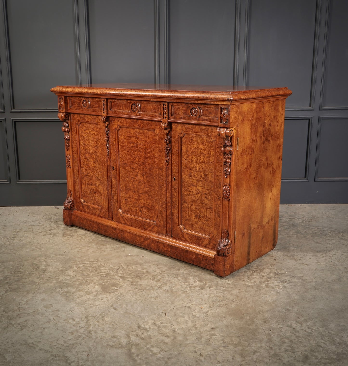 Victorian Pollard Oak Sideboard