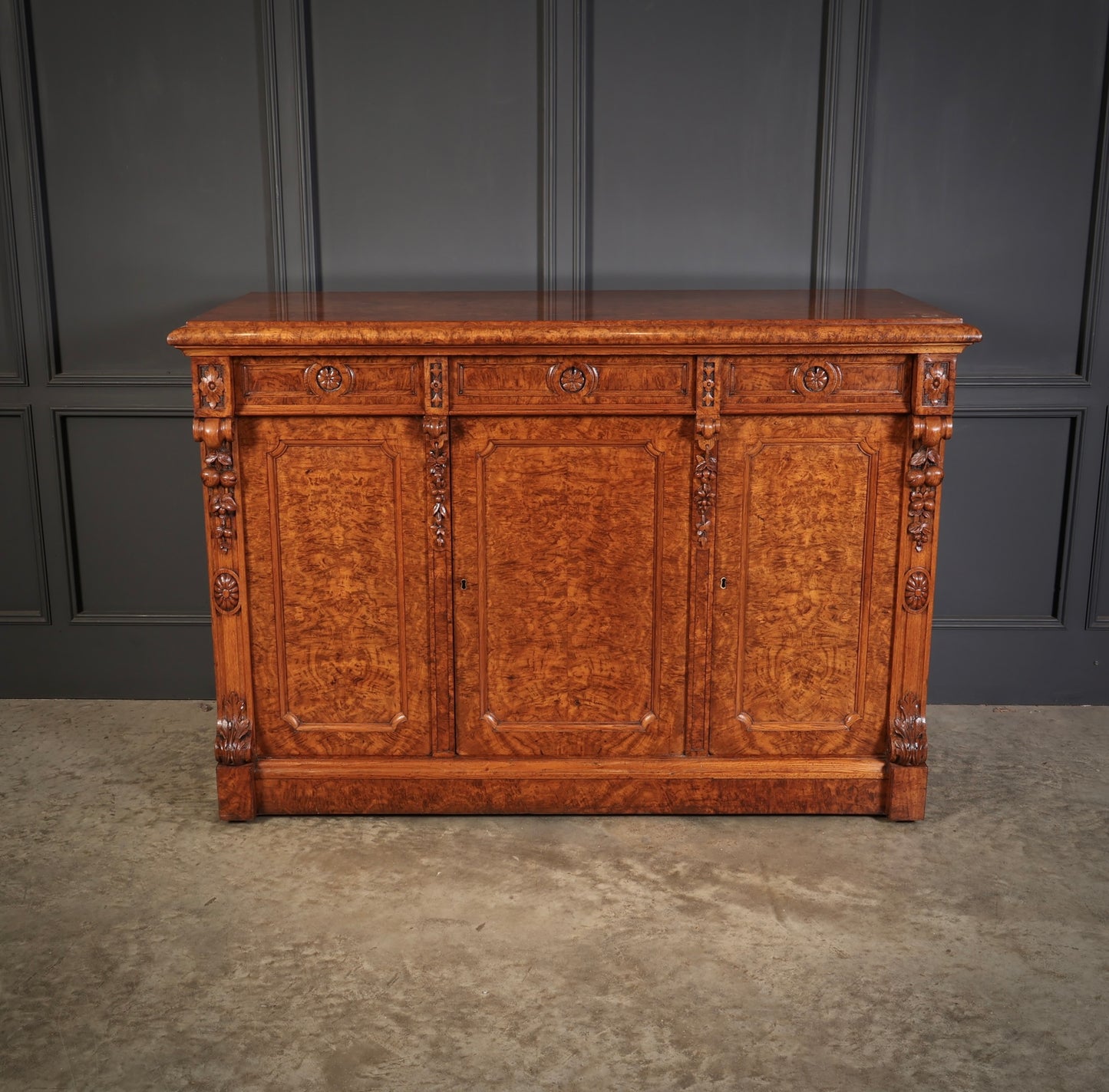 Victorian Pollard Oak Sideboard