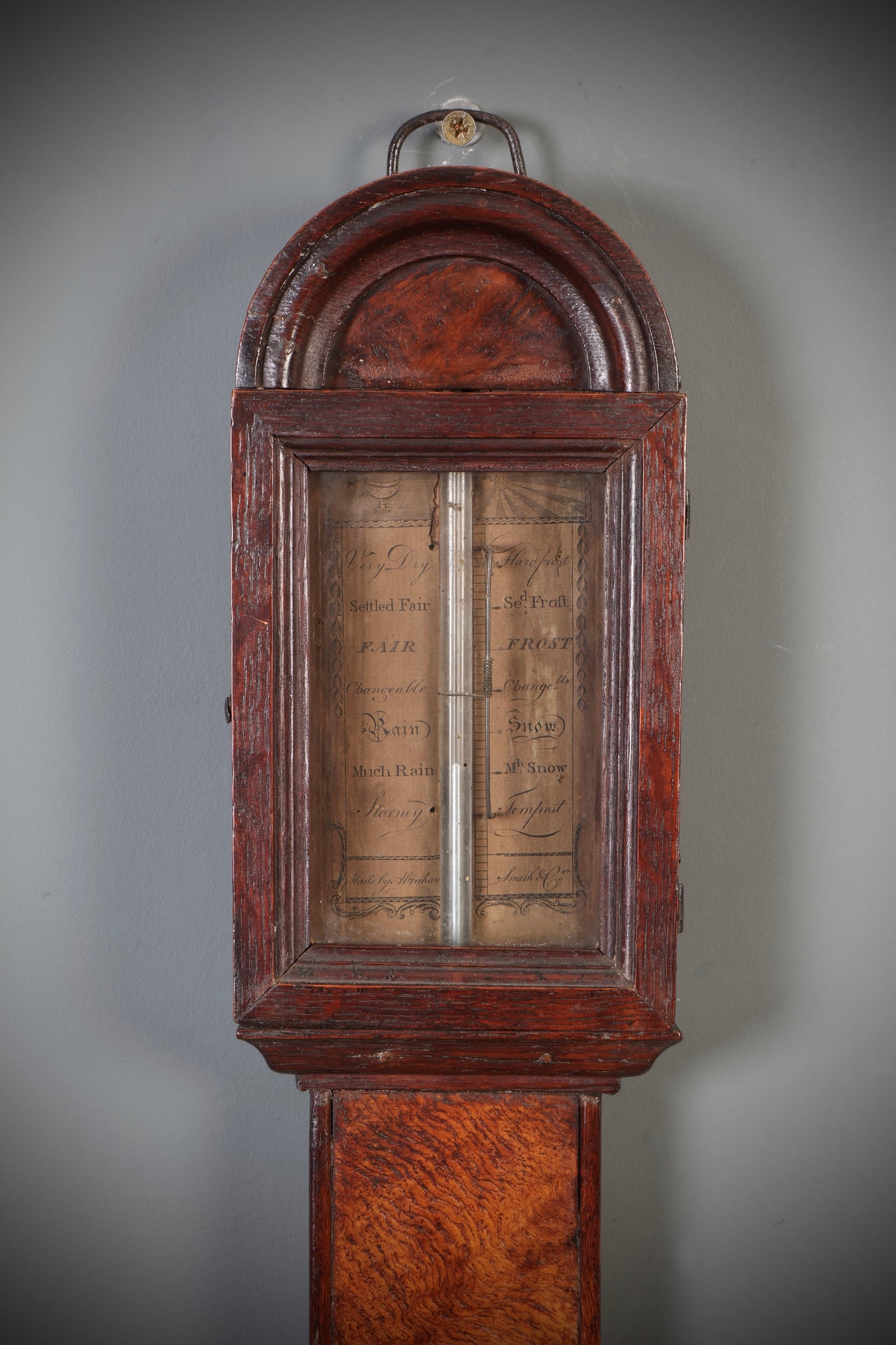 18th Century Pollard Oak Stick Barometer