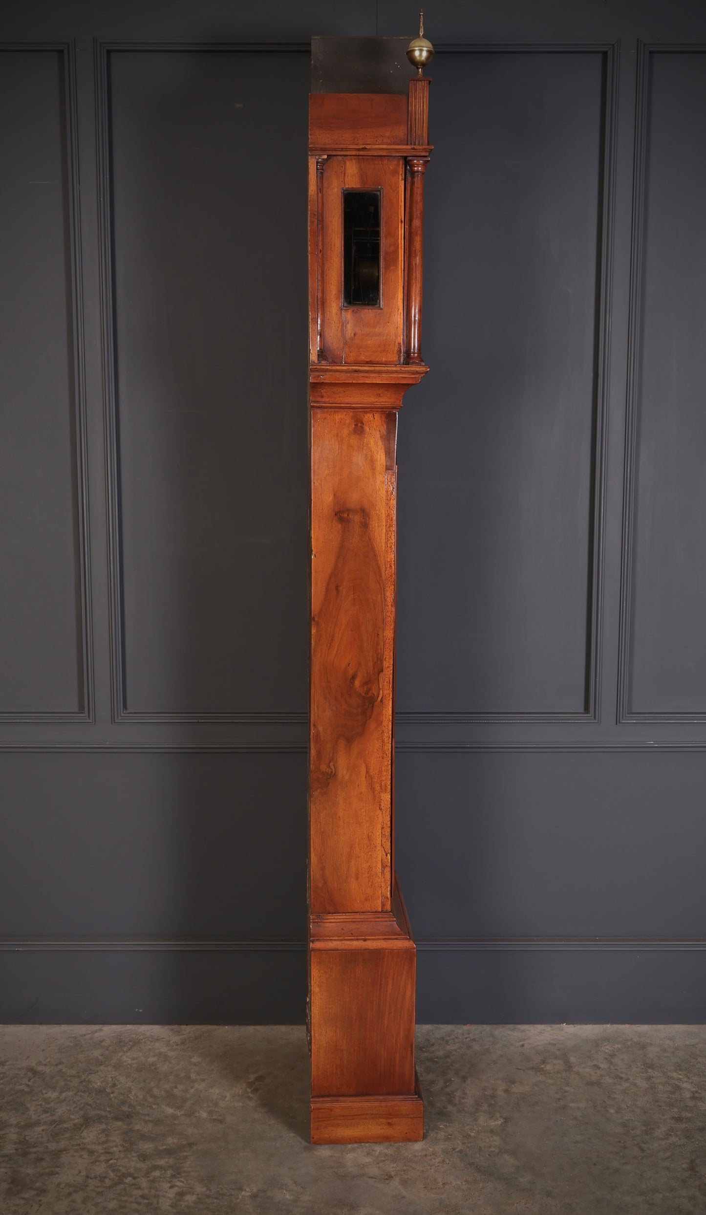 Queen Anne Walnut 8 Day Grandfather Clock