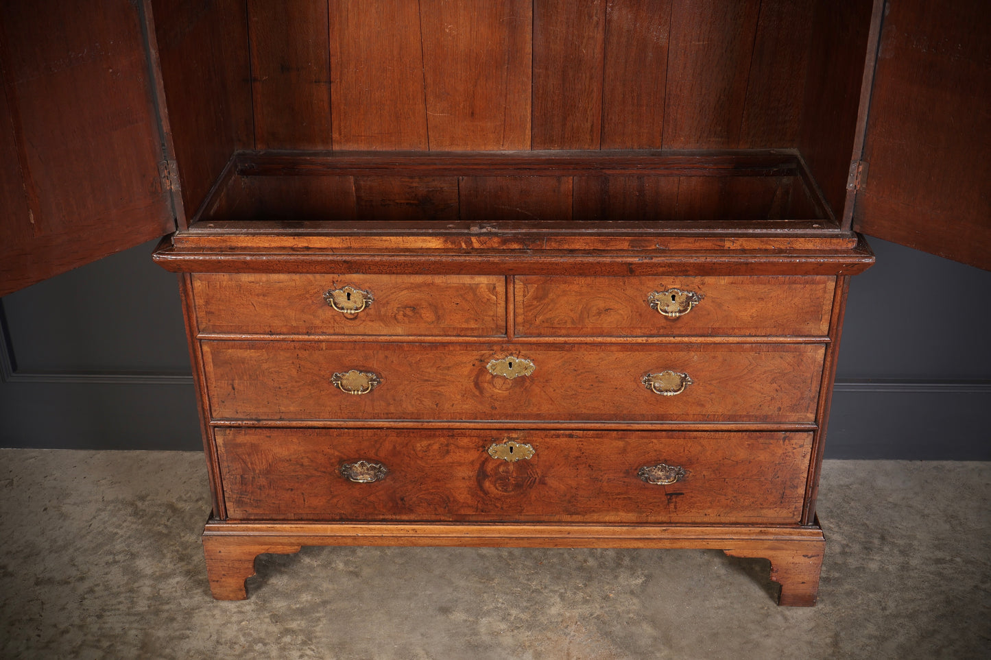 Queen Anne Walnut Hall Cupboard