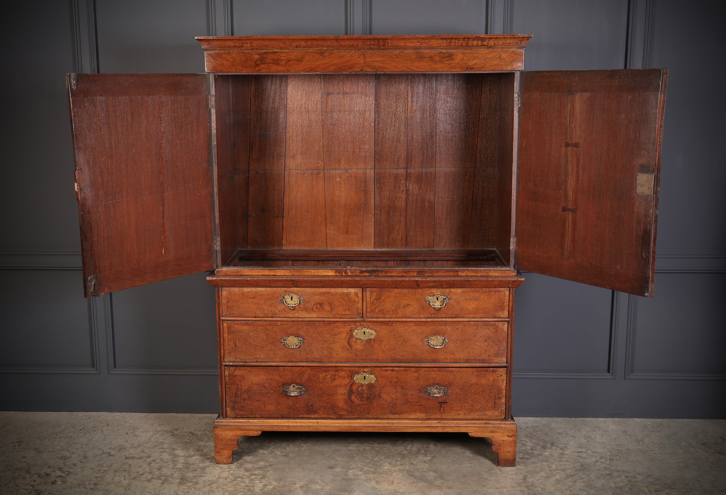 Queen Anne Walnut Hall Cupboard