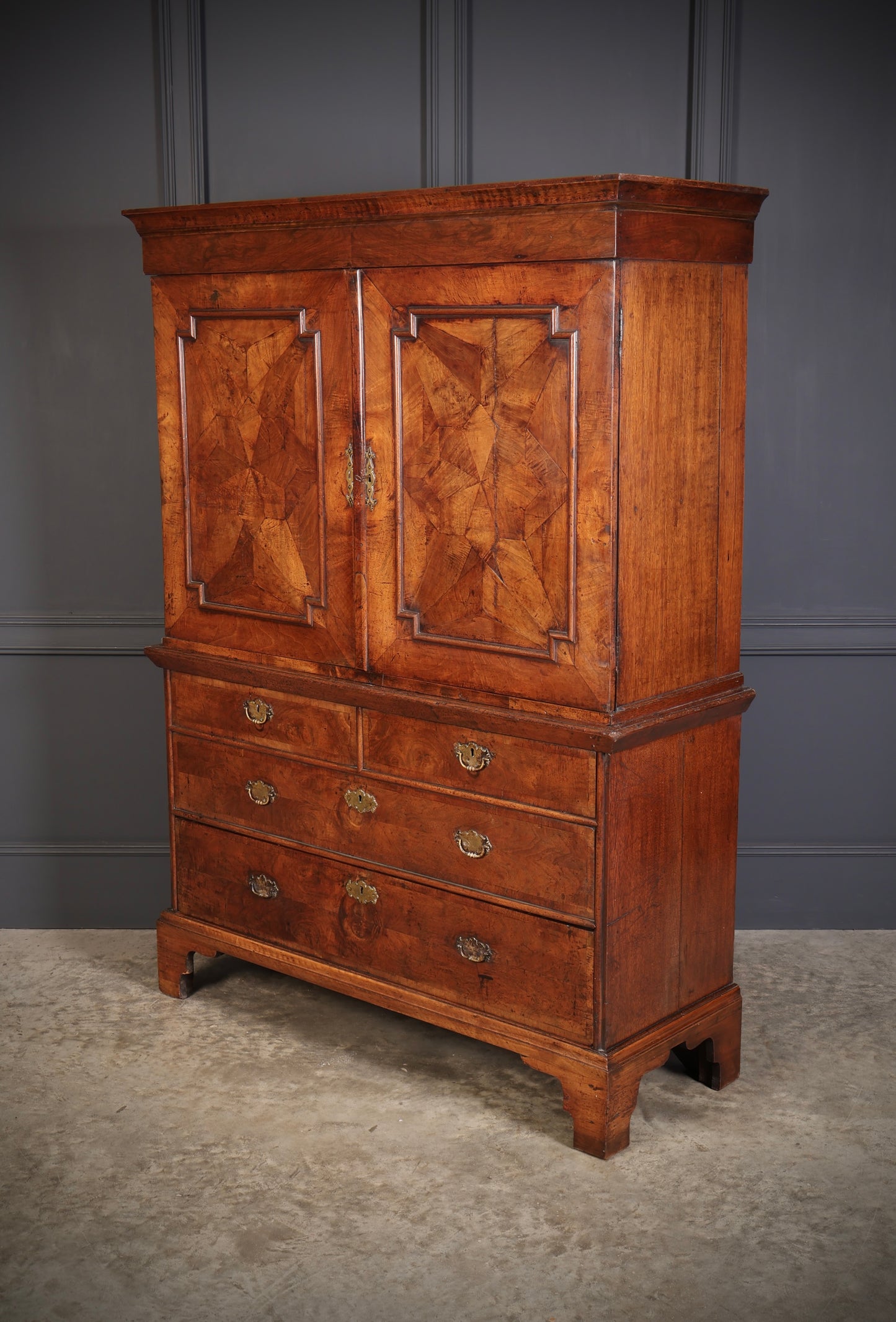 Queen Anne Walnut Hall Cupboard