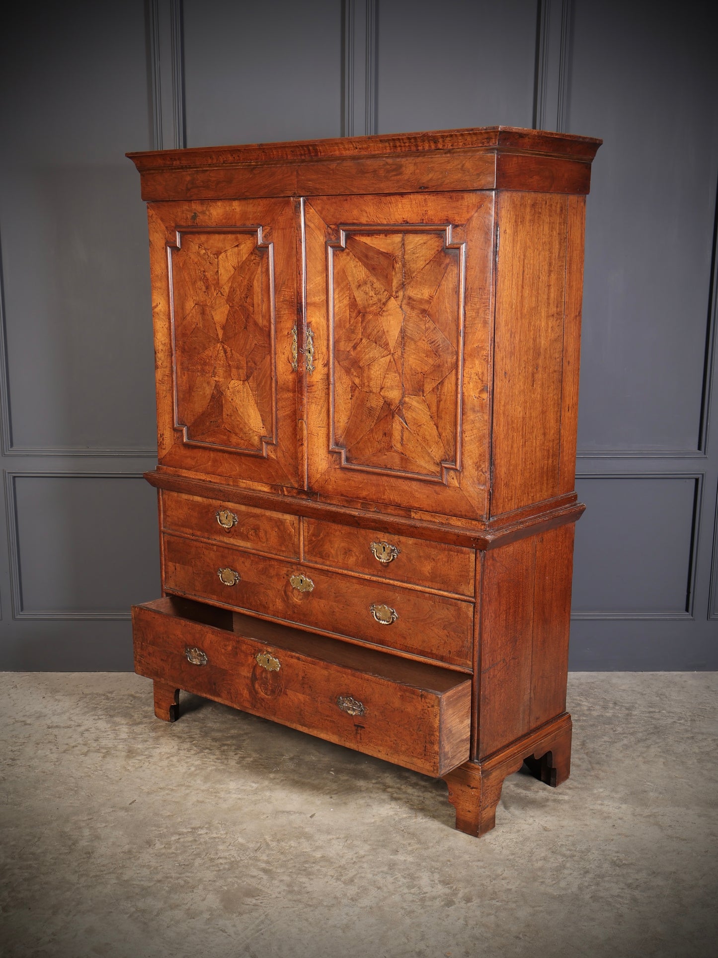 Queen Anne Walnut Hall Cupboard