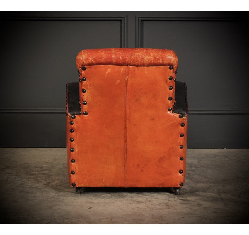 Rare Art Deco Style Leather Childs Club Chair