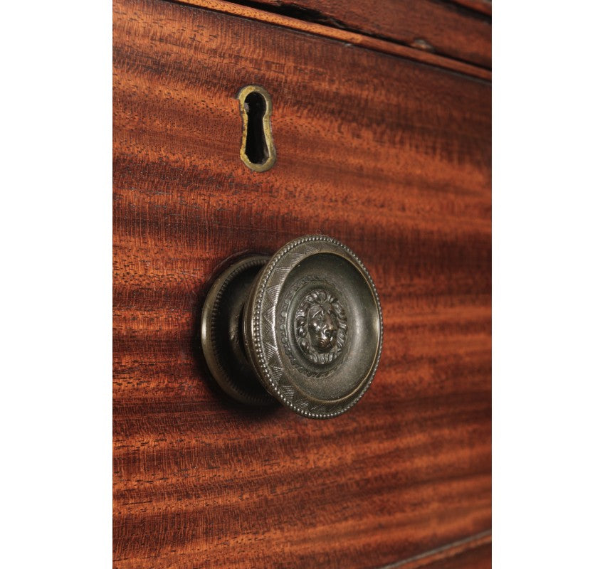 Rare Regency Bow Front Tallboy Chest on Chest
