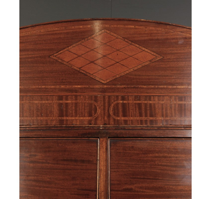 Rare Regency Bow Front Tallboy Chest on Chest