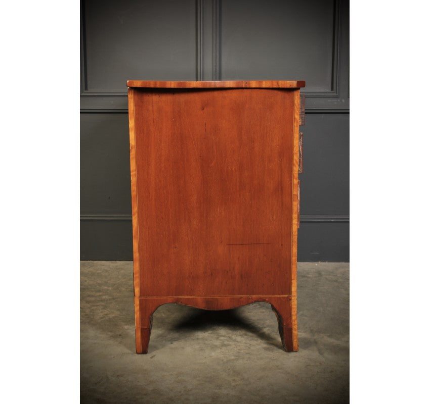 Rare Regency Mahogany Serpentine Shaped Chest of Drawers