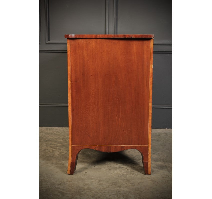 Rare Regency Mahogany Serpentine Shaped Chest of Drawers