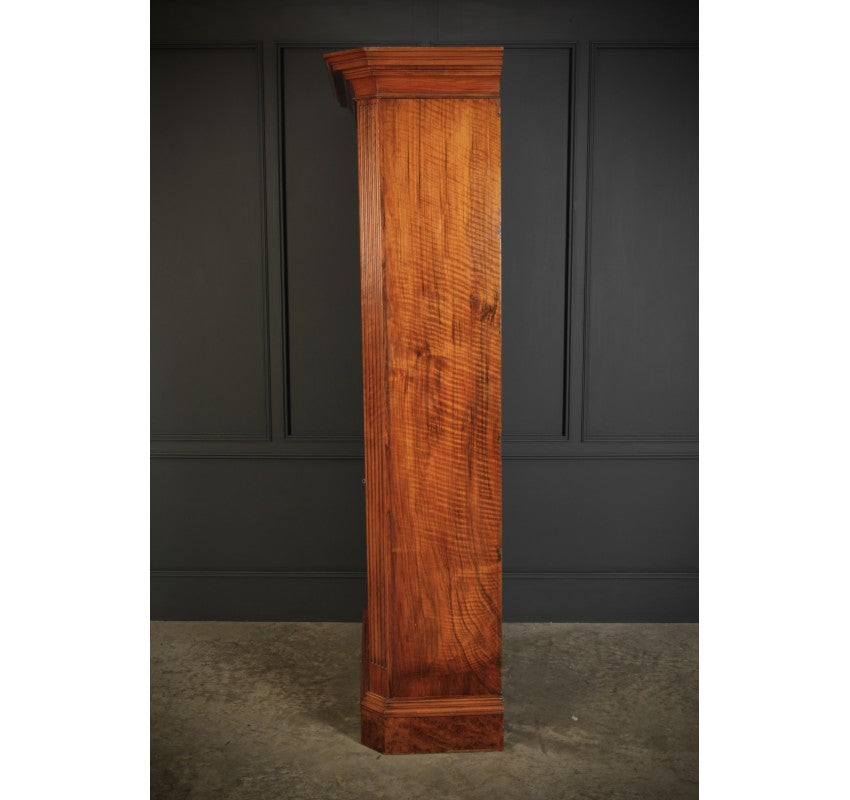Rare Slim Burr Walnut Cupboard