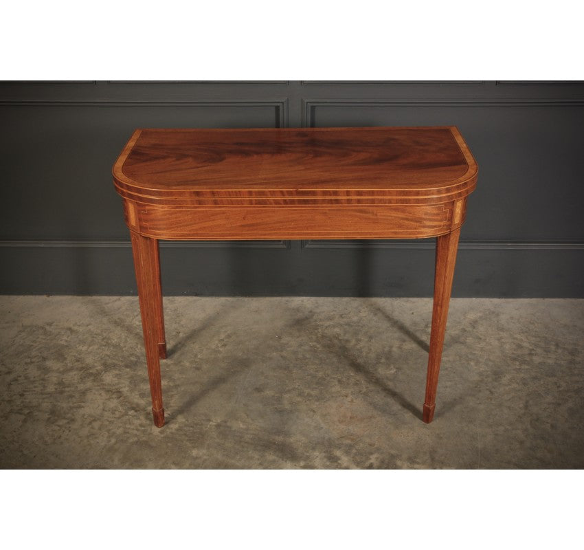Regency Inlaid Mahogany Tea Table