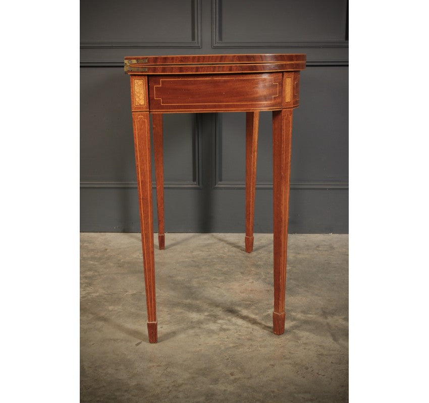 Regency Inlaid Mahogany Tea Table