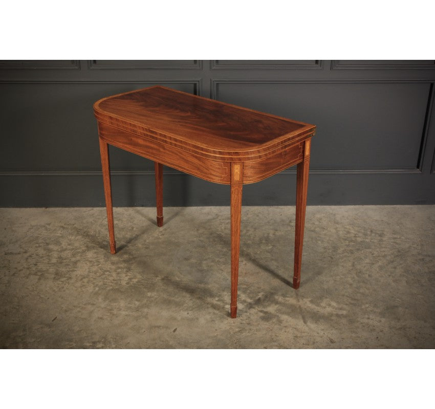 Regency Inlaid Mahogany Tea Table