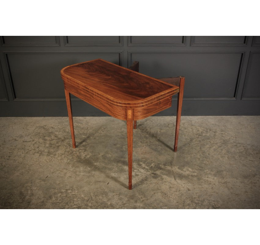Regency Inlaid Mahogany Tea Table