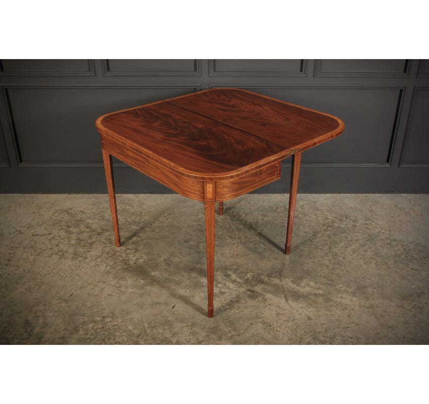Regency Inlaid Mahogany Tea Table