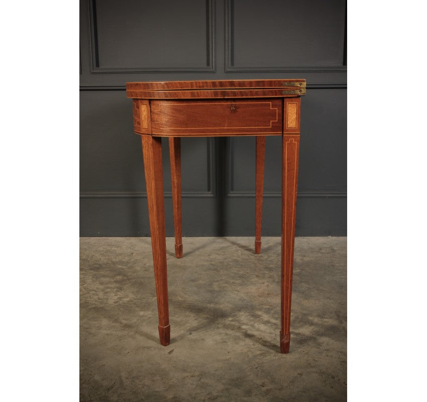 Regency Inlaid Mahogany Tea Table