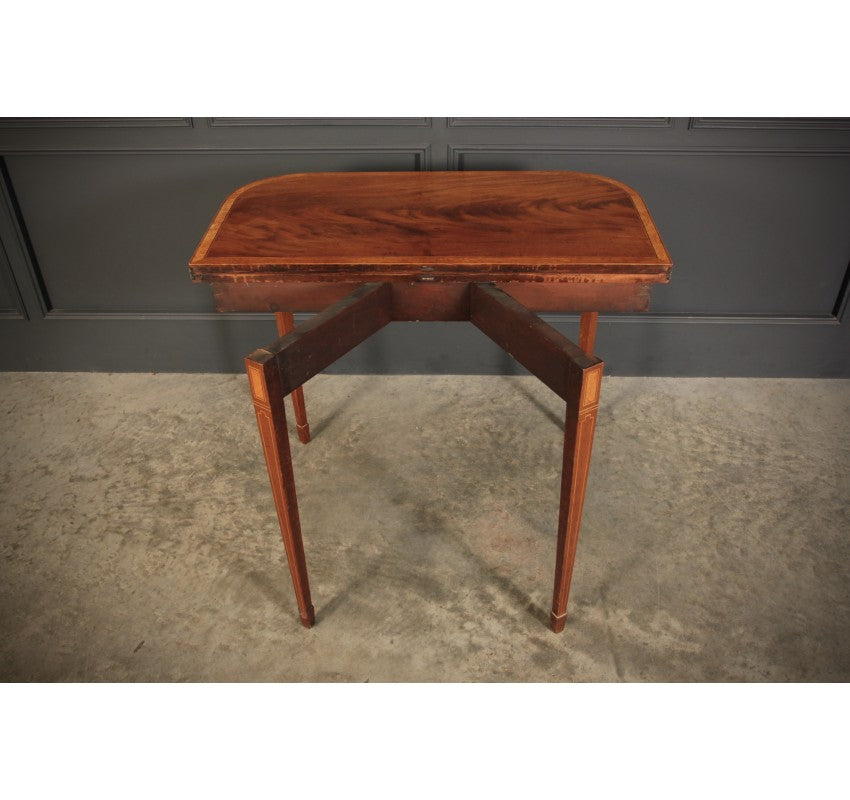 Regency Inlaid Mahogany Tea Table