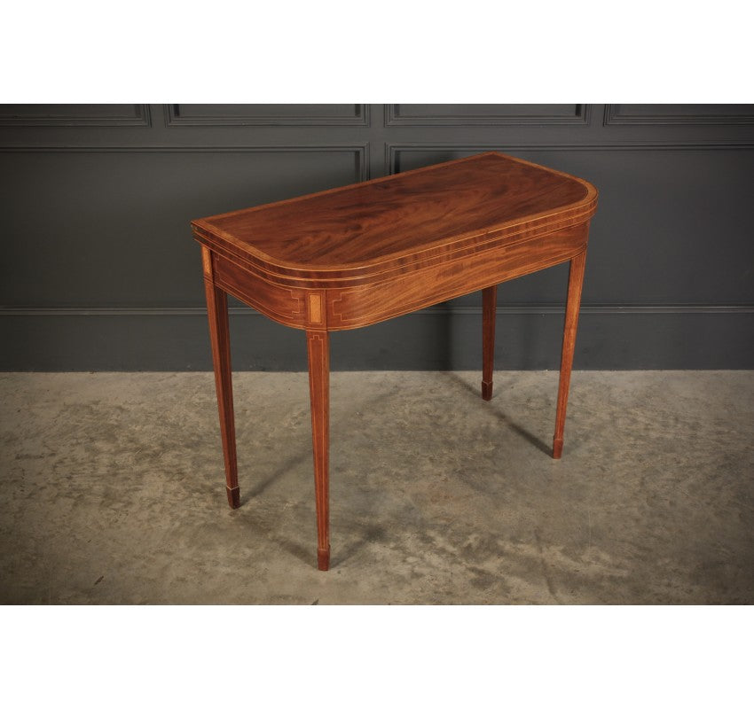 Regency Inlaid Mahogany Tea Table