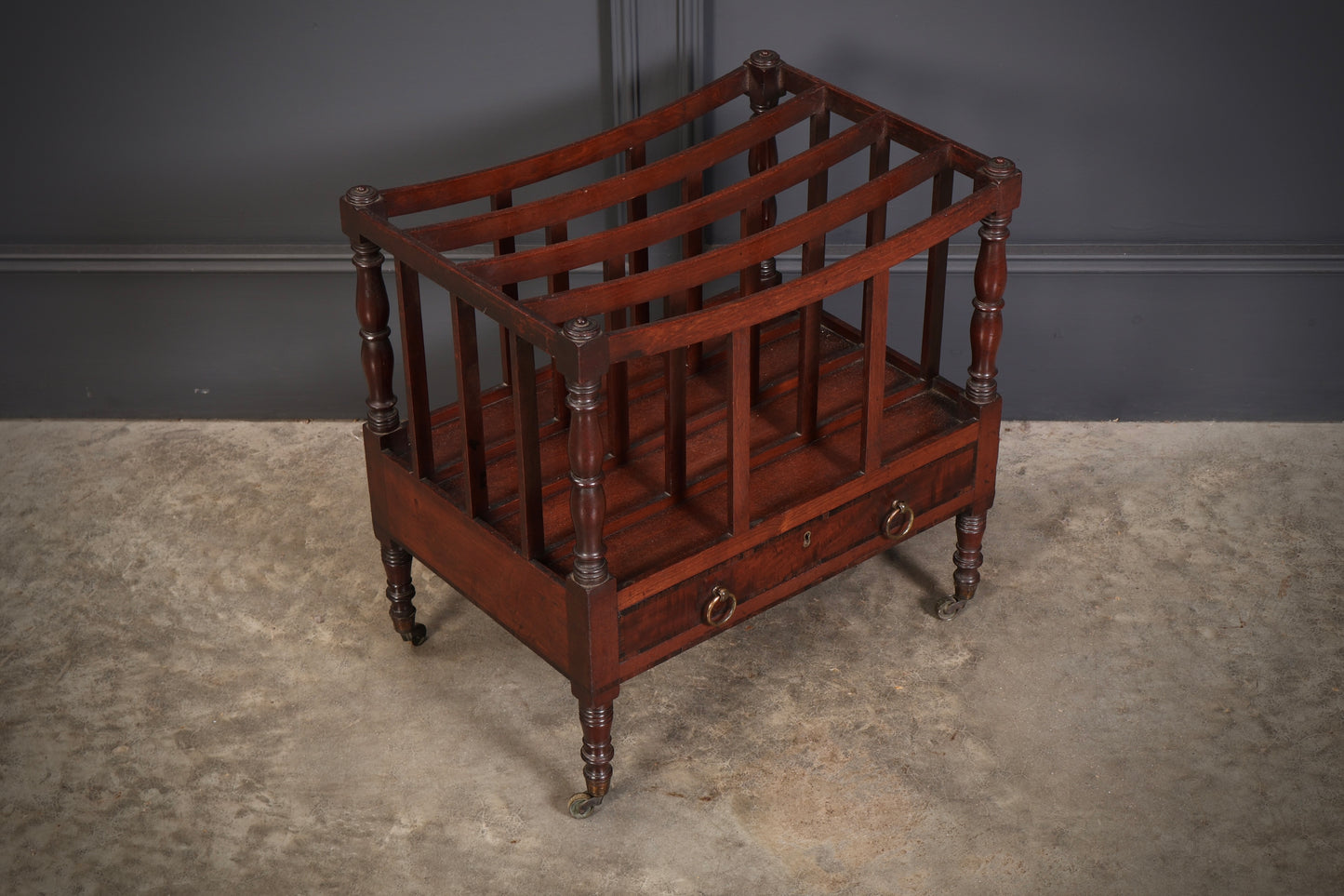 Regency Mahogany Canterbury Magazine Rack