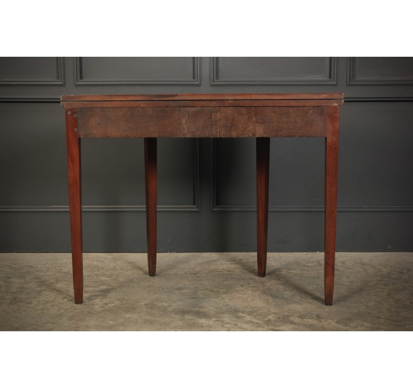 Regency Mahogany Demi Lune Inlaid Tea Table