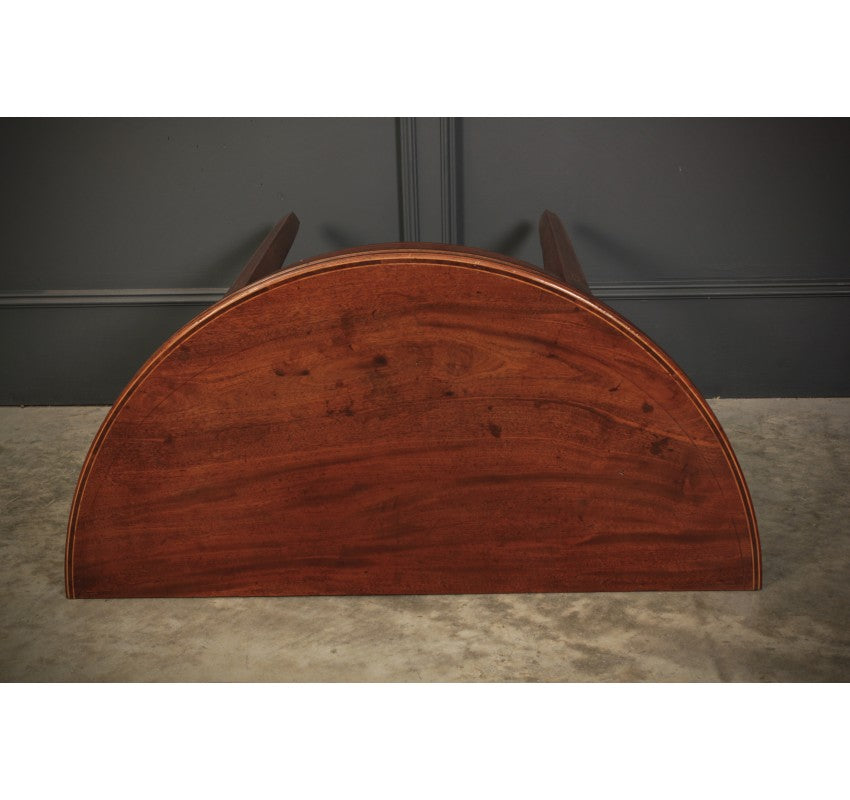 Regency Mahogany Demi Lune Inlaid Tea Table