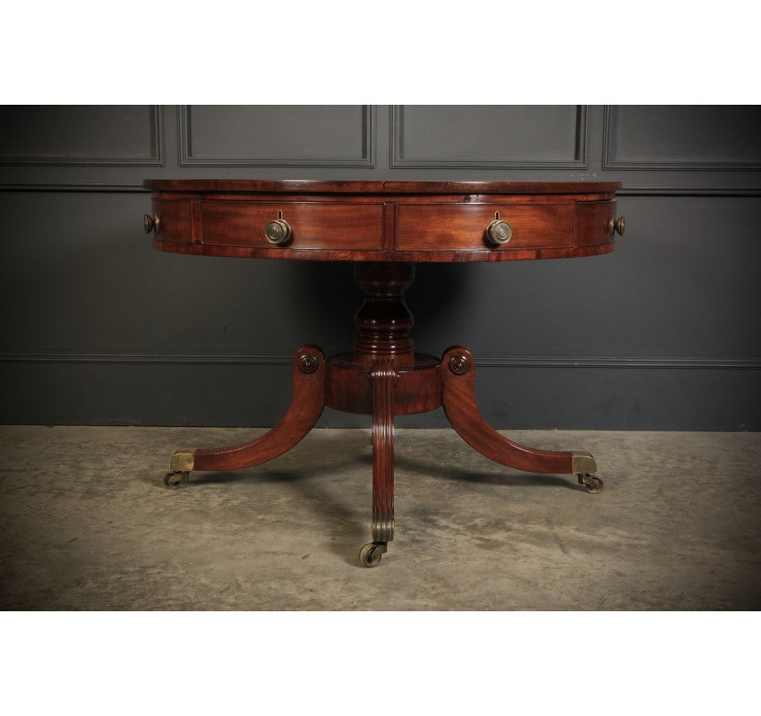 Regency Mahogany Drum Table