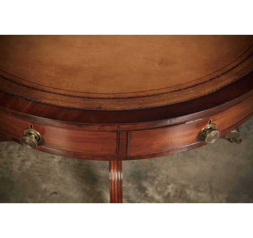 Regency Mahogany Drum Table