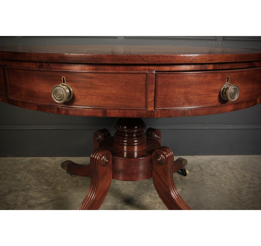 Regency Mahogany Drum Table