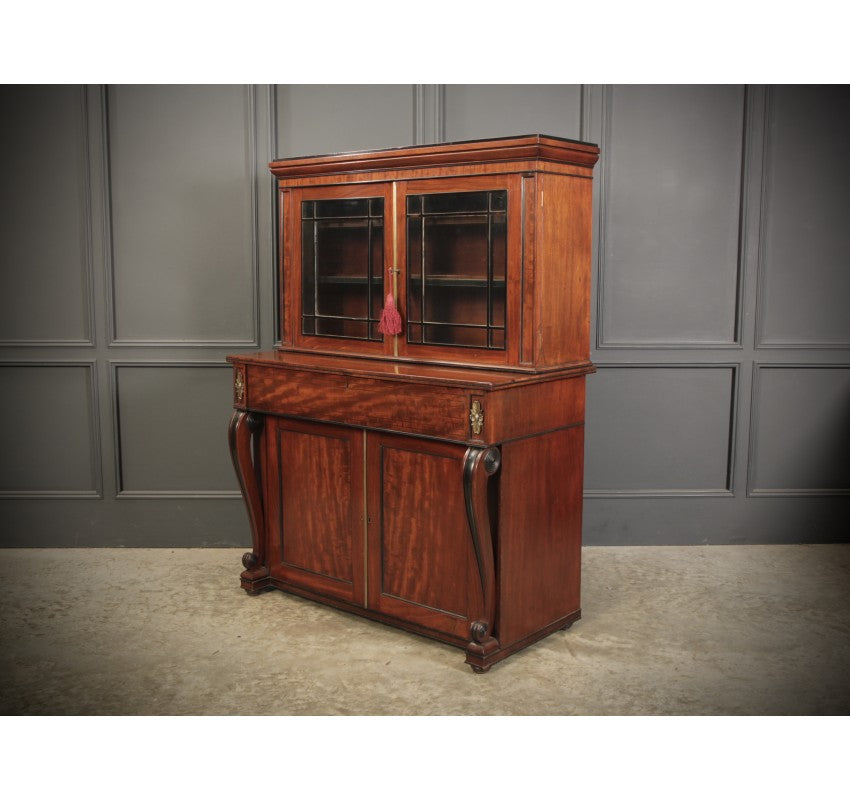 Regency Mahogany Secrétaire Bookcase