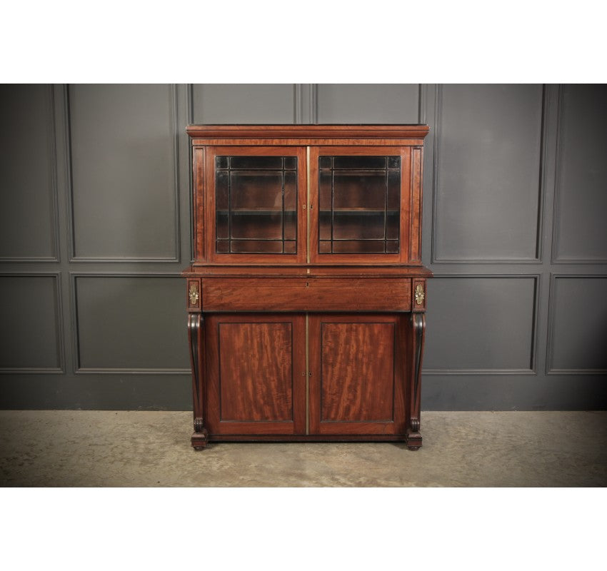 Regency Mahogany Secrétaire Bookcase