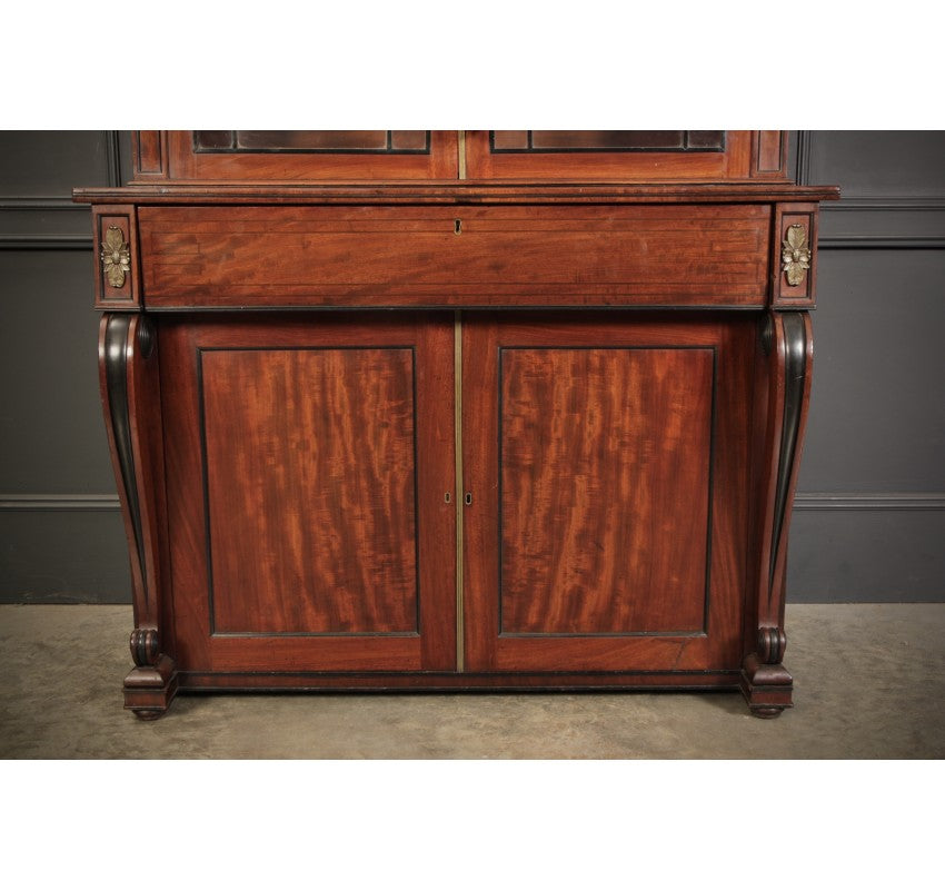 Regency Mahogany Secrétaire Bookcase