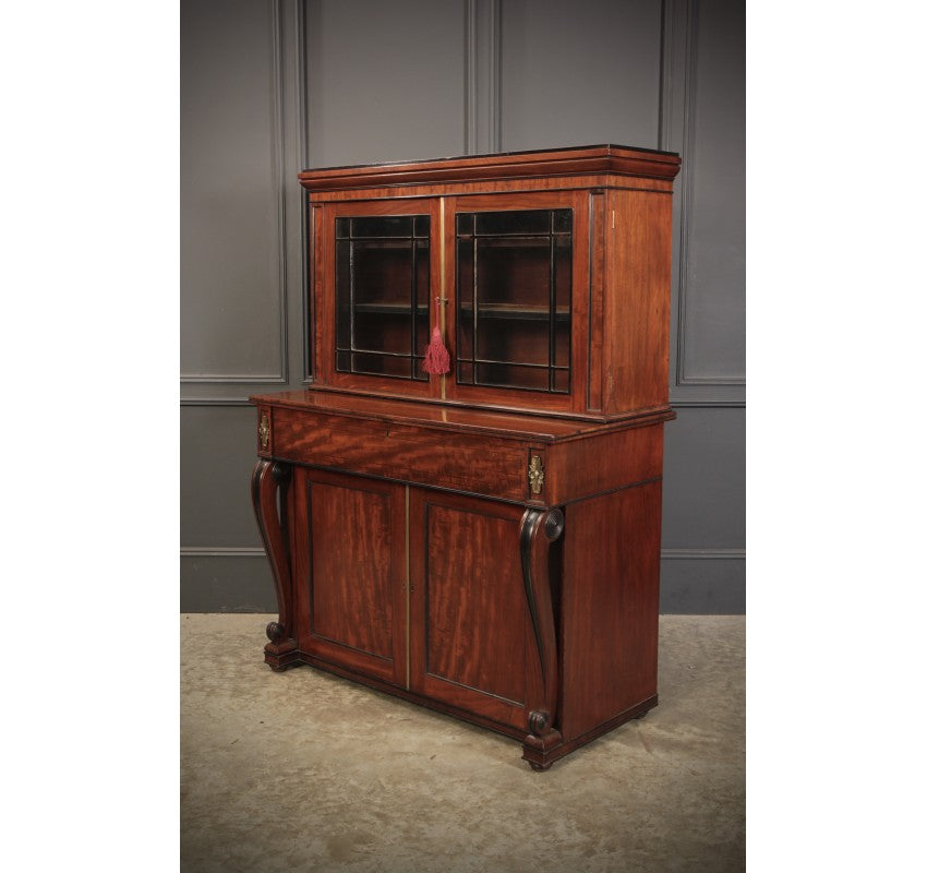 Regency Mahogany Secrétaire Bookcase