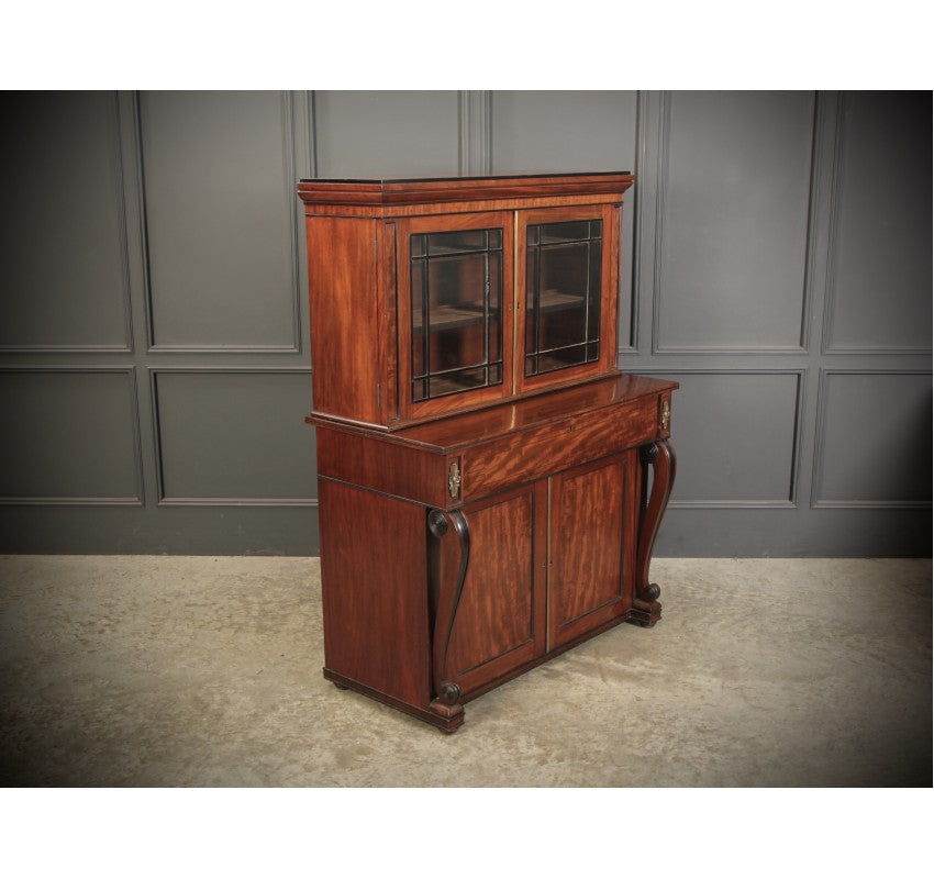 Regency Mahogany Secrétaire Bookcase