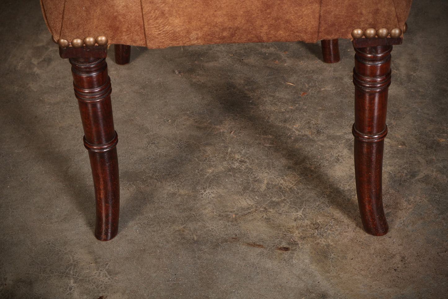Regency Mahogany & Leather Footstool