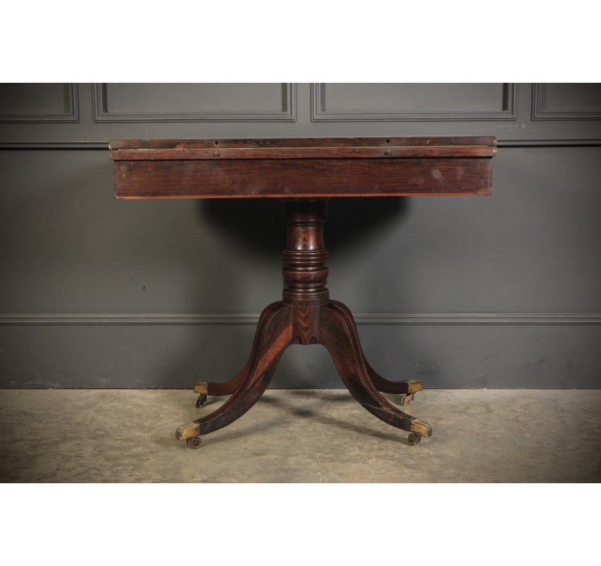 Regency Rosewood Inlaid Card Table