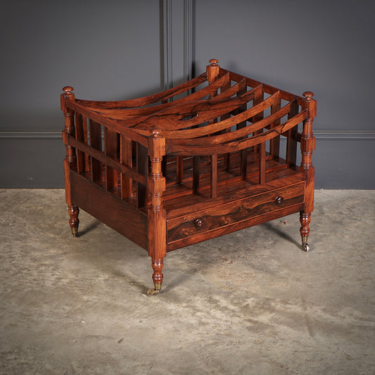 Large Regency Rosewood Canterbury Magazine Rack
