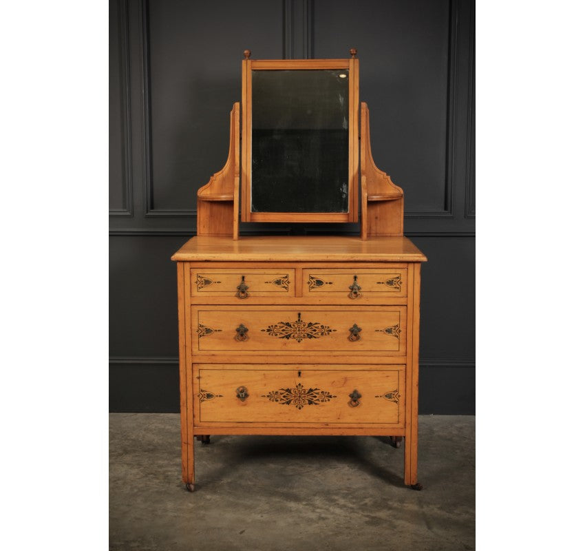Satin Birch Stencilled Dressing Chest