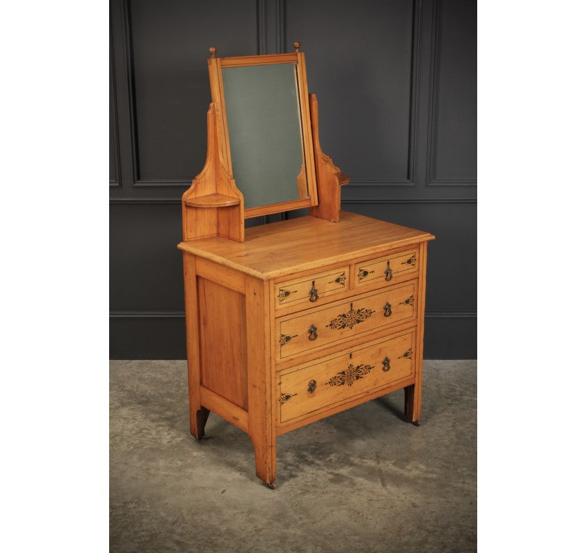 Satin Birch Stencilled Dressing Chest