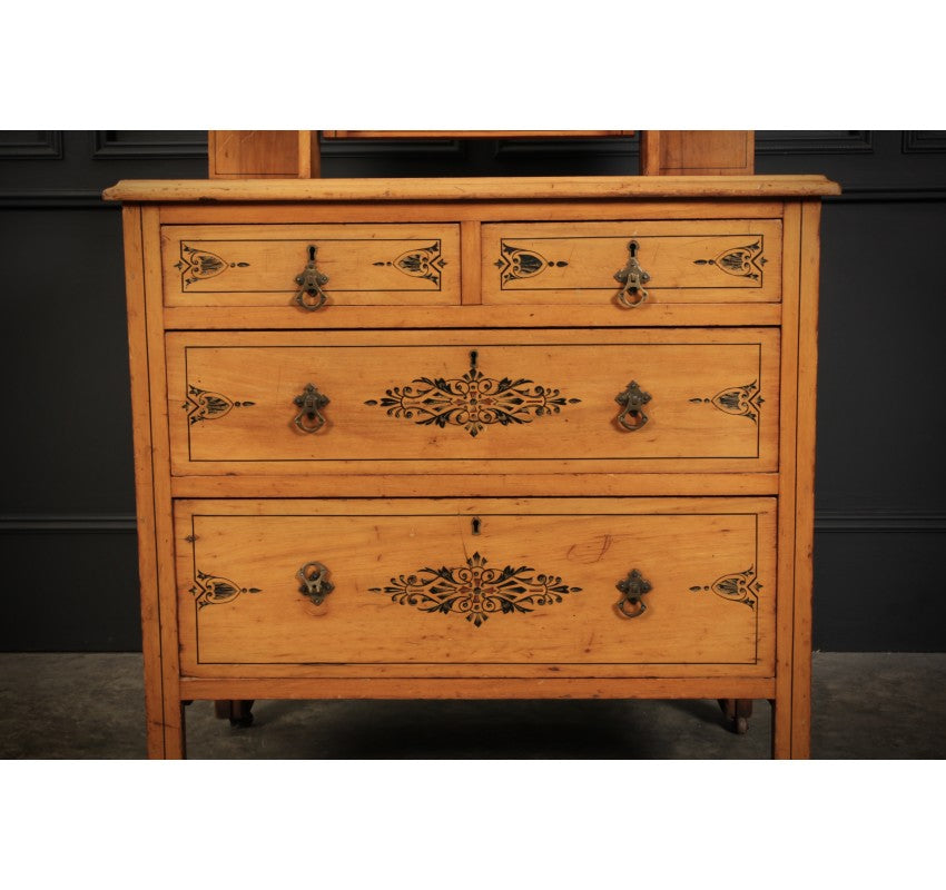Satin Birch Stencilled Dressing Chest