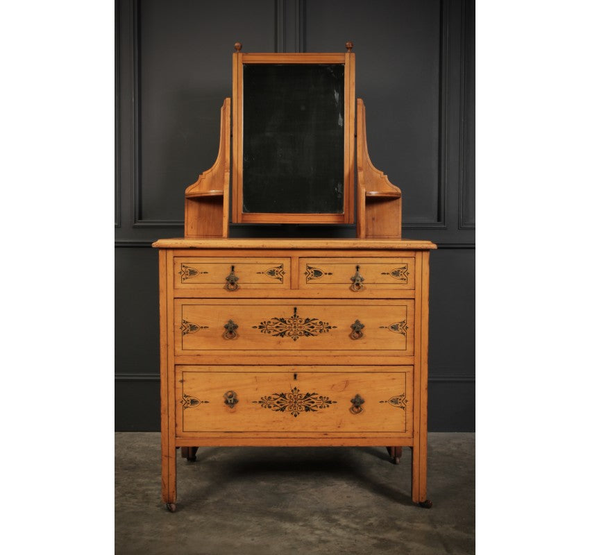 Satin Birch Stencilled Dressing Chest