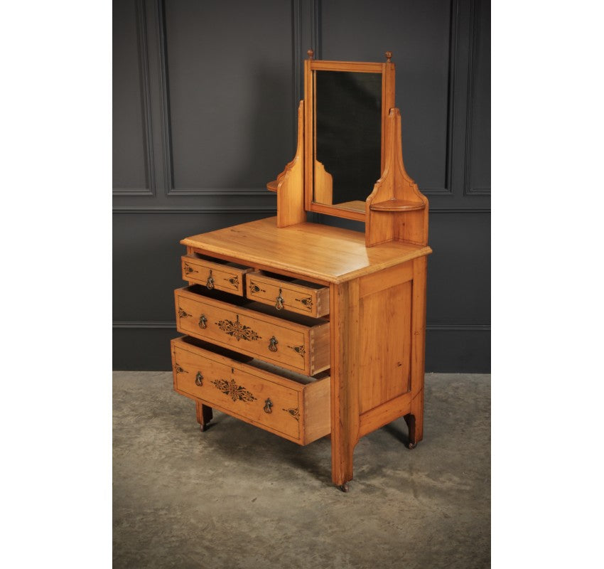 Satin Birch Stencilled Dressing Chest