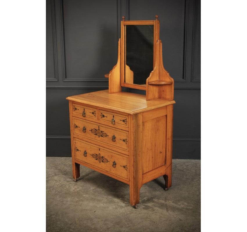 Satin Birch Stencilled Dressing Chest