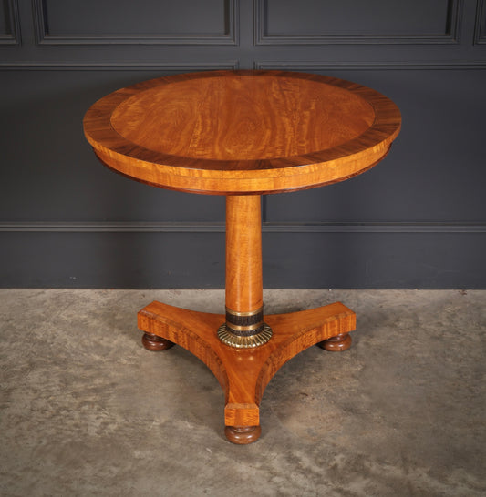 Satinwood & Walnut Round Occasional Table