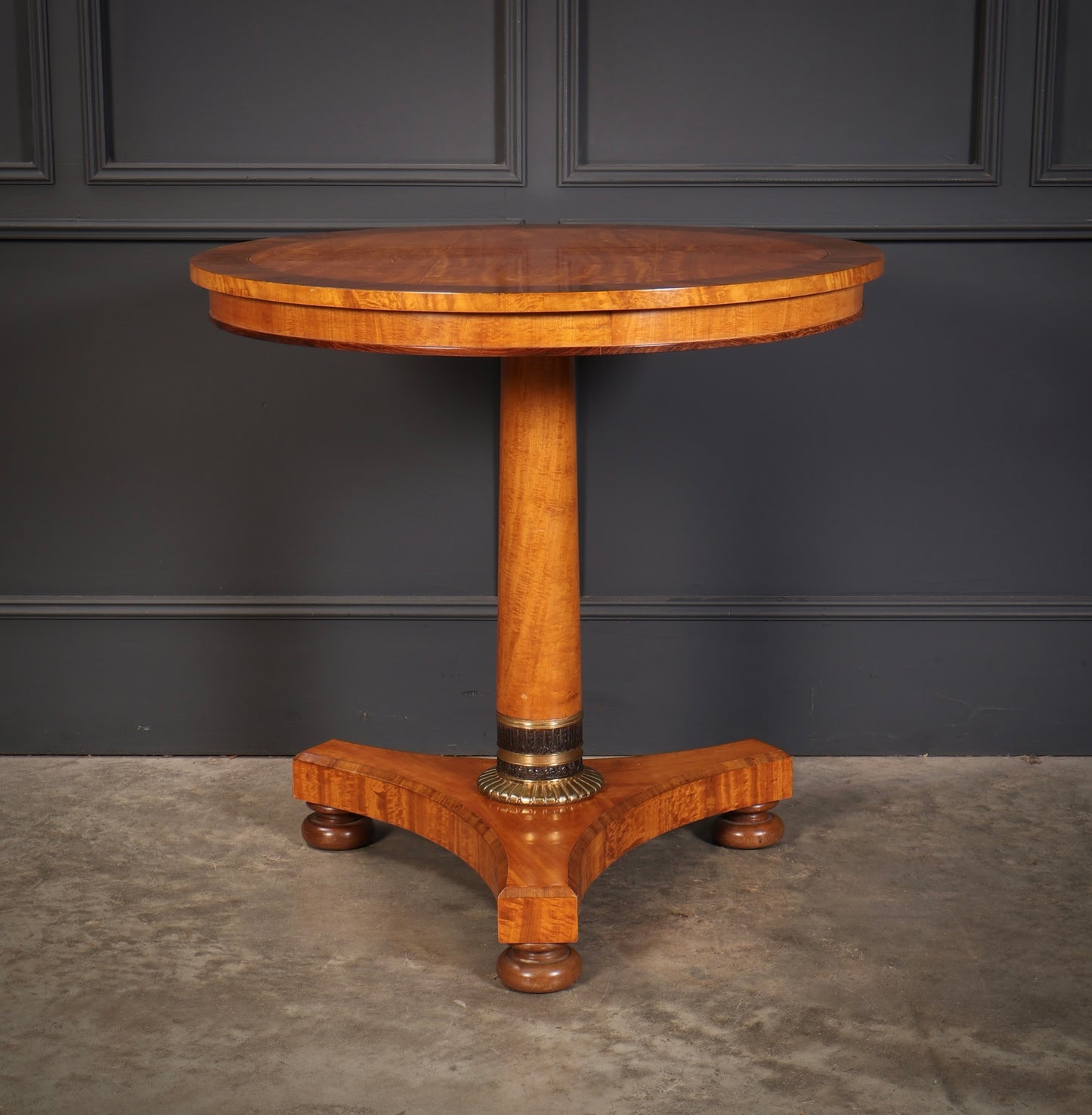 Satinwood & Walnut Round Occasional Table
