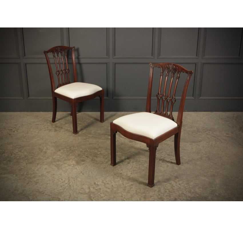 Set of 8 Mahogany Chippendale Style Dining Chairs