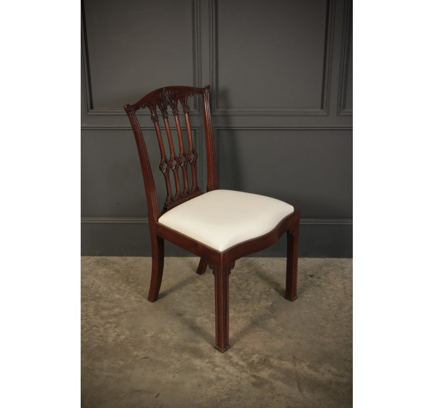 Set of 8 Mahogany Chippendale Style Dining Chairs