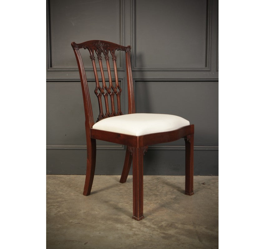 Set of 8 Mahogany Chippendale Style Dining Chairs
