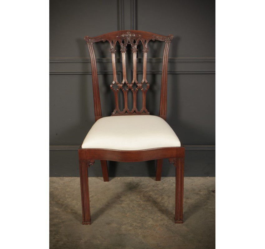 Set of 8 Mahogany Chippendale Style Dining Chairs