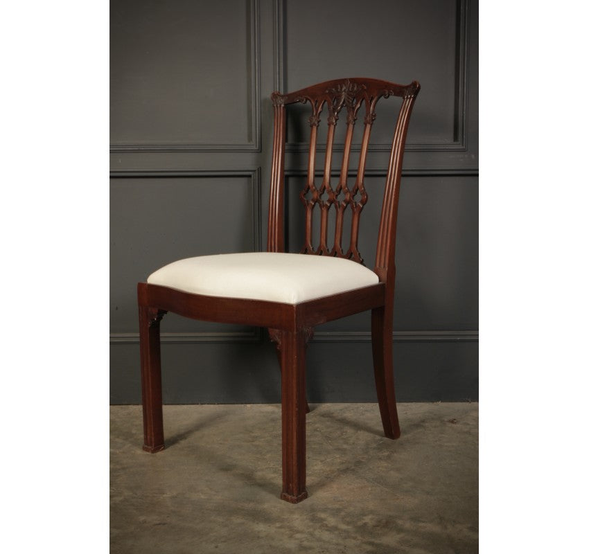 Set of 8 Mahogany Chippendale Style Dining Chairs