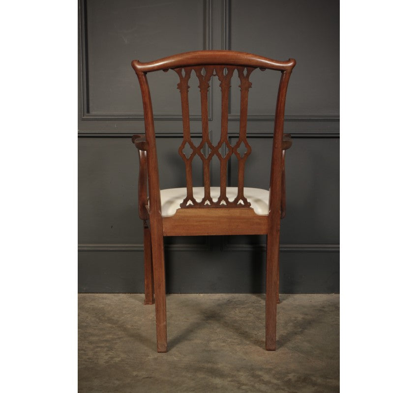 Set of 8 Mahogany Chippendale Style Dining Chairs